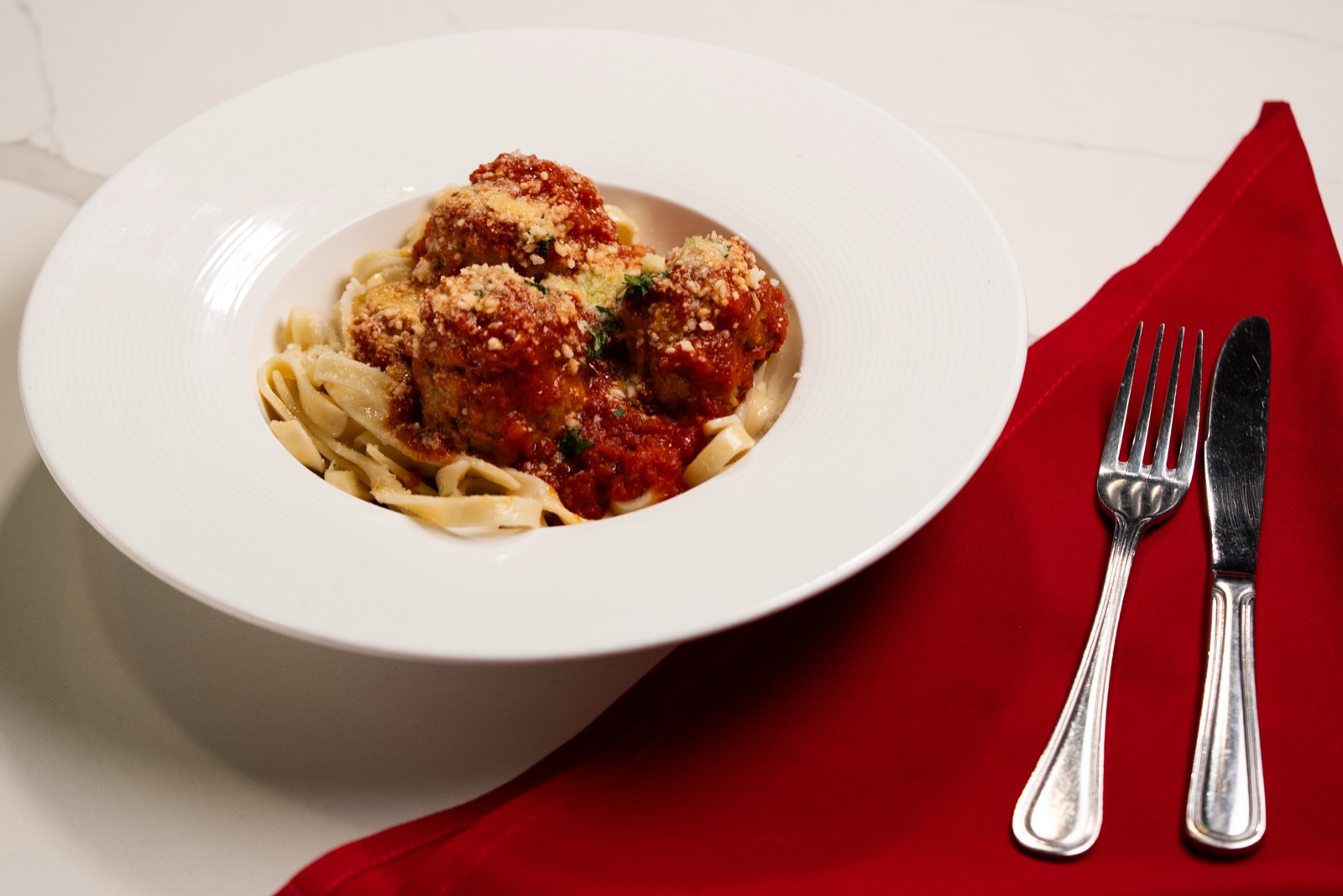 Pasta with meatballs